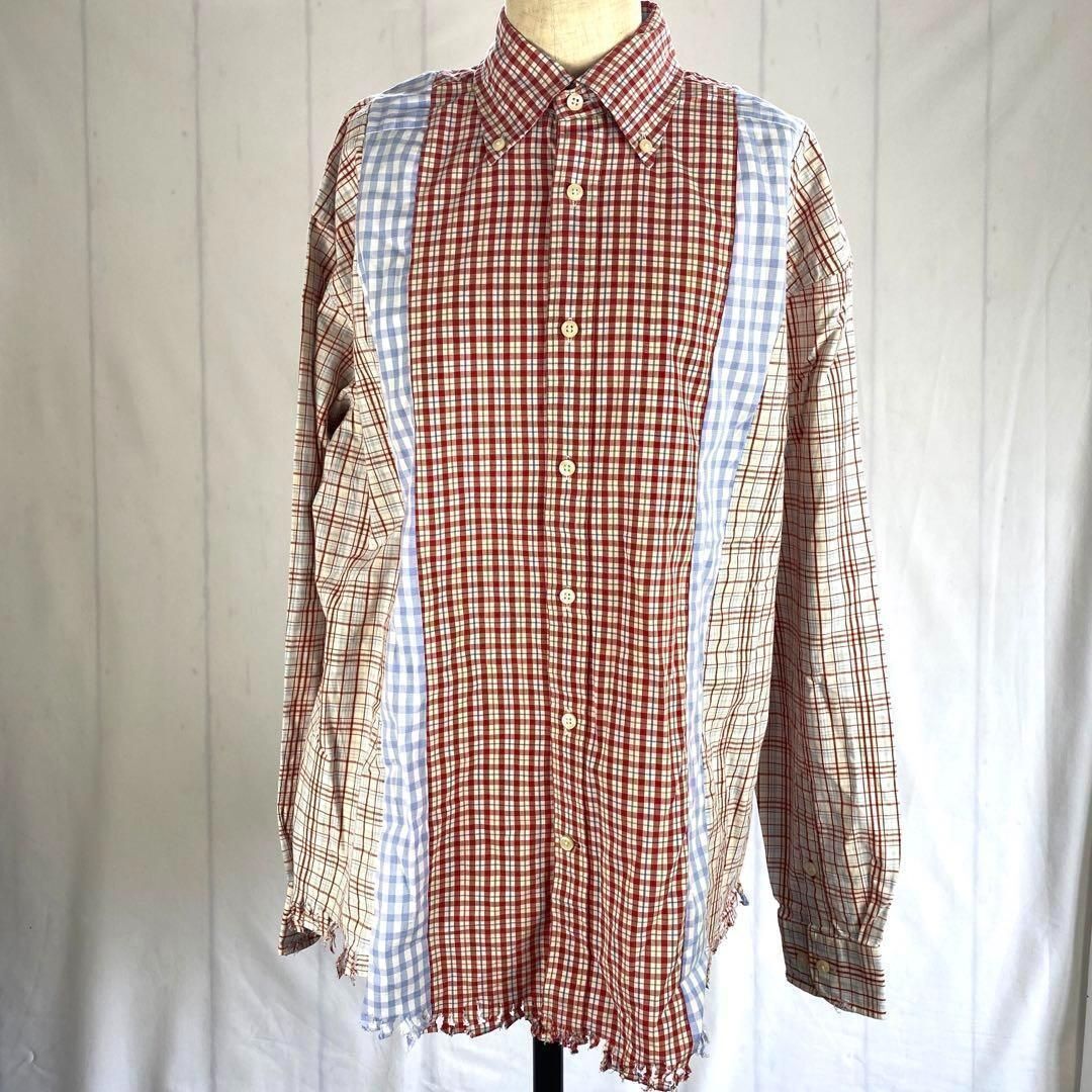 R92【リメイク】再構築 ドッキング 半袖シャツ y2k グランジ拍卖