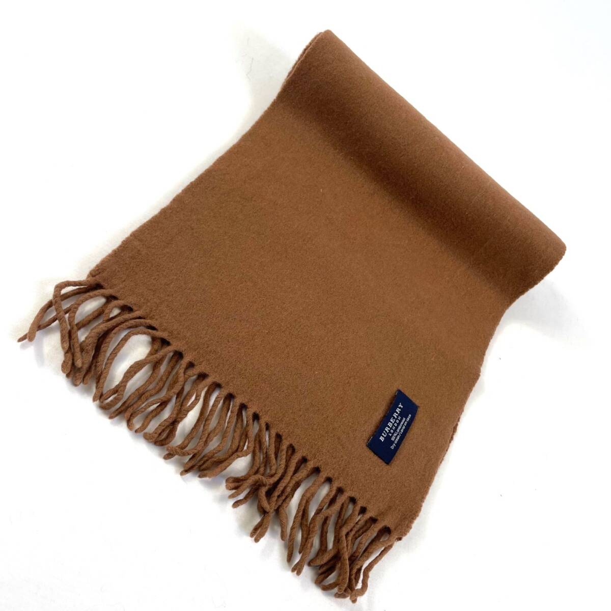 t1466 バーバリーロンドンマフラー ダークブラウン ラムウール100% バーバリーホースロゴ刺繍 美品拍卖