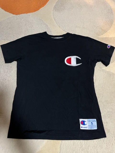美品championチャンピオンロゴTシャツメンズS黒拍卖