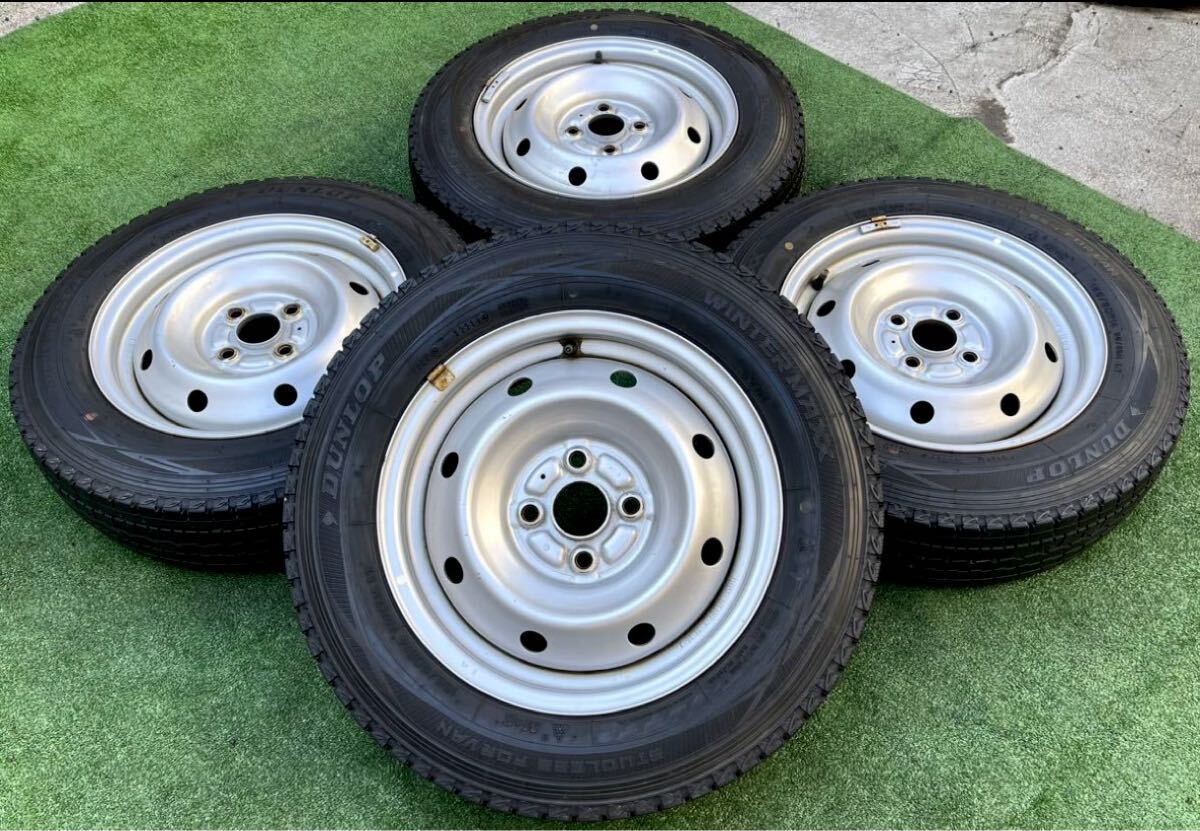 トヨタ プロボックス サクシード 純正 14インチ スチールホイール&DUNLOP WINTERMAXX SV01 155/80R14 88/86N LT 4本セット拍卖