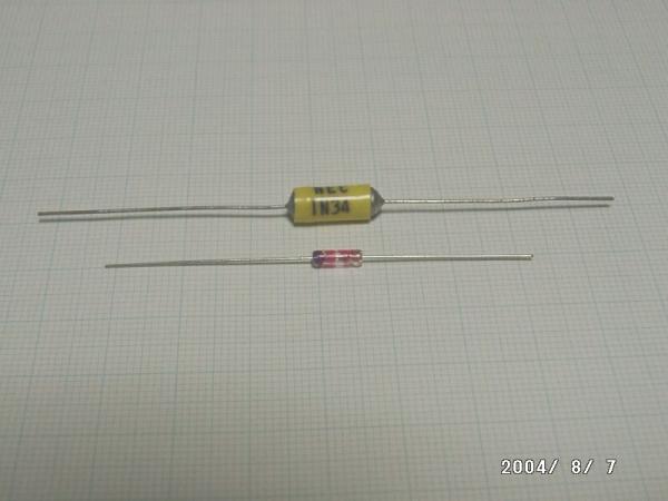 超希少 日本の元祖 直径6Φ 大型ゲルマニュームダイオード NEC製 1N34A 超希少 60年以上前 送料込拍卖