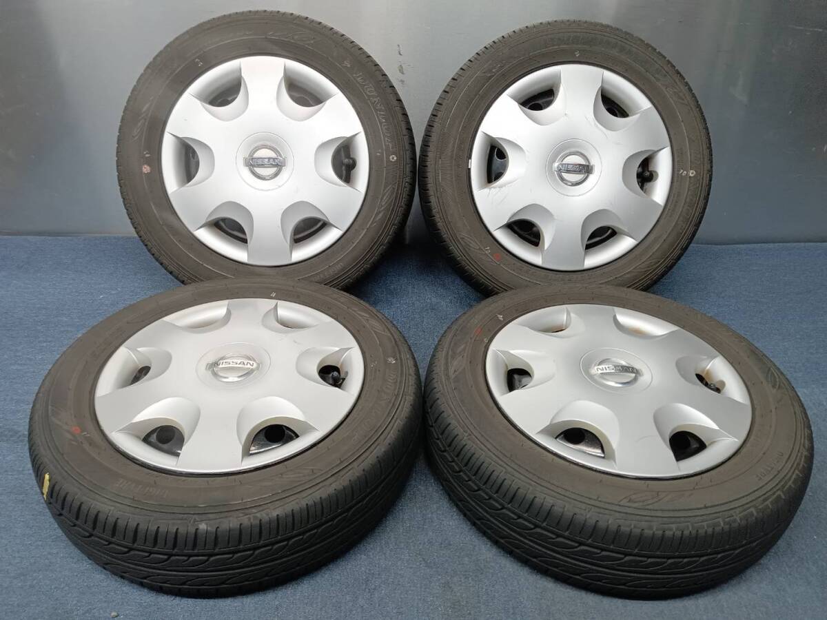 ★9分山★23年製★ ダンロップDIGI-TYRE EC202 155/65R13 日産純正スチールホイール 13×4J 4H-100 4本セット B107拍卖