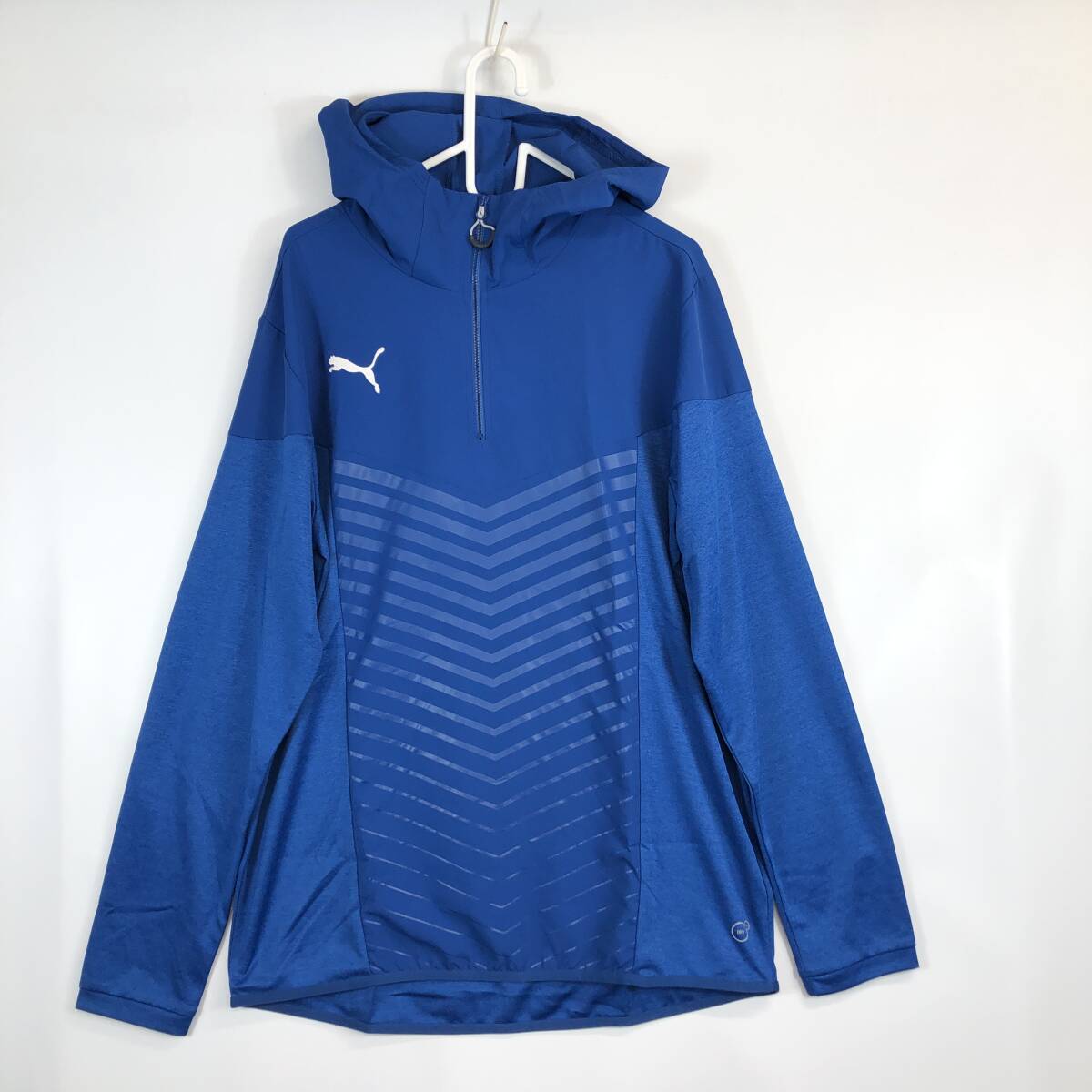 プーマ PUMA サッカー フットサル ハーフジップパーカー ブルー XLサイズ 655275拍卖