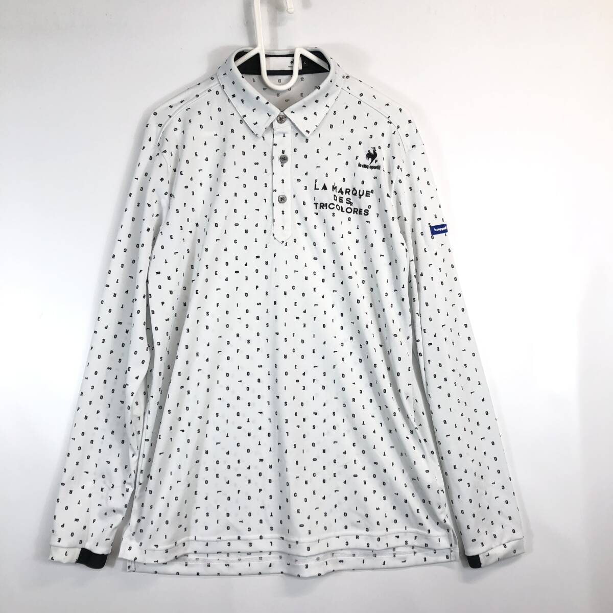 ルコックスポルティフゴルフ 長袖ポロシャツ Lサイズ 総柄 QGMUJB01拍卖