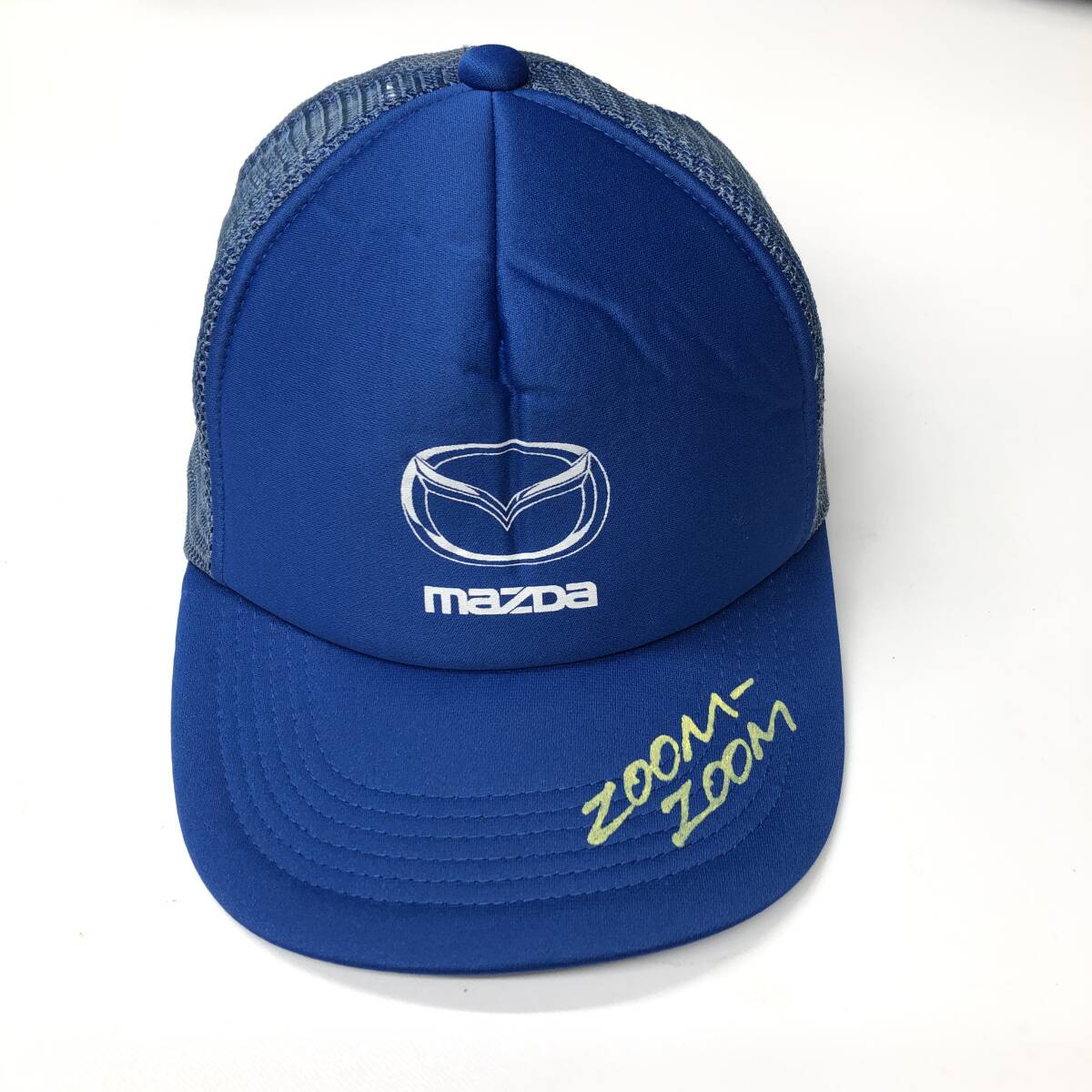 00s MAZDA マツダ ZOOM-ZOOM メッシュキャップ ブルー フリーサイズ拍卖