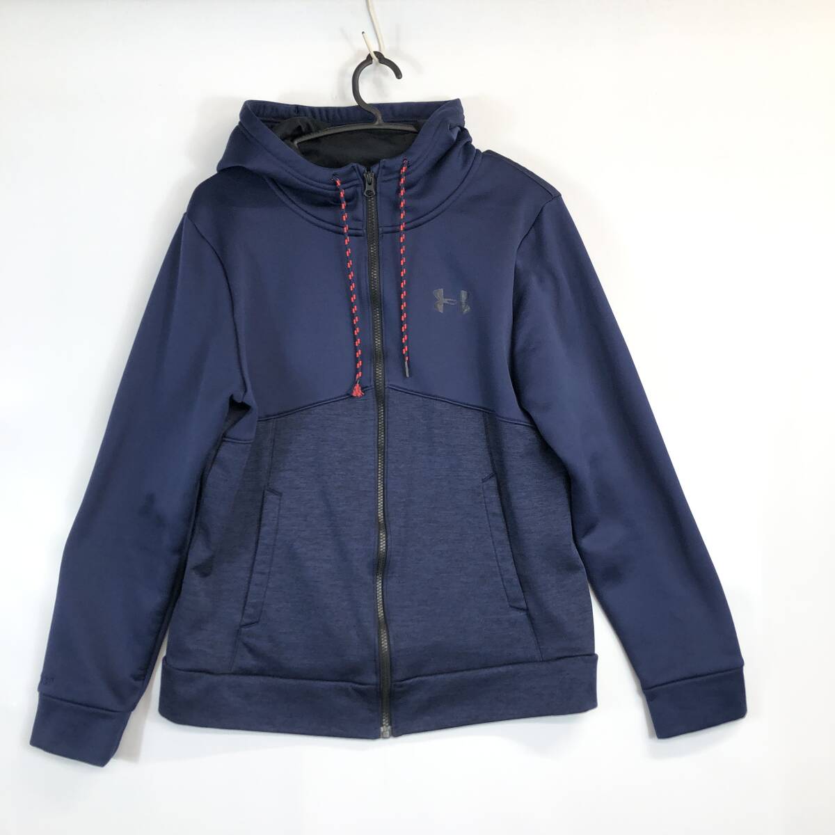 アンダーアーマー UNDER AMOUR 裏起毛 ジップパーカー ネイビー Mサイズ MTR3371拍卖