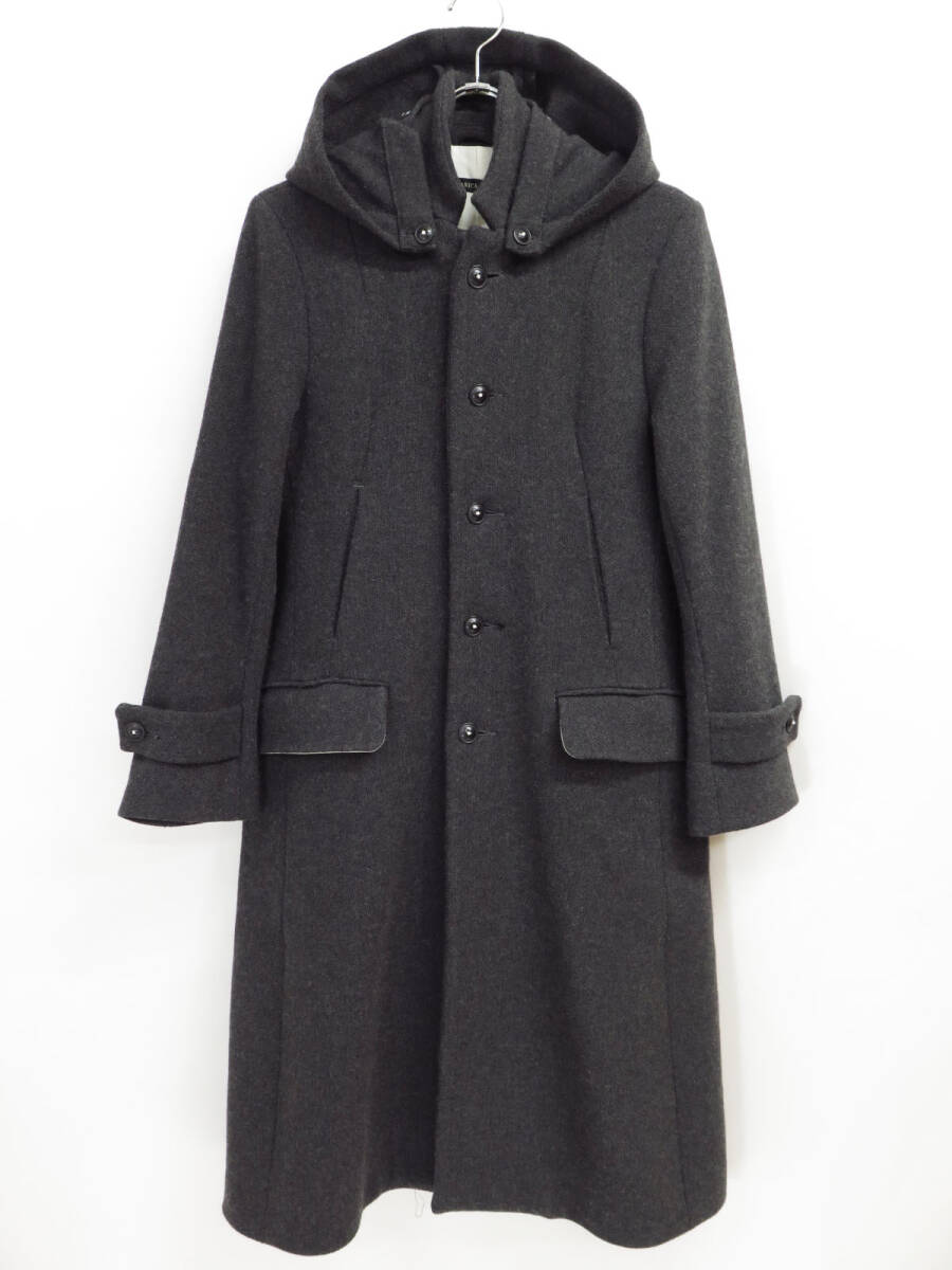 KLASICA ATELIER HOODED WOOL LONG COAT クラシカ アトリエ フーデッド ウール ロング コート フード ブラック 黒拍卖