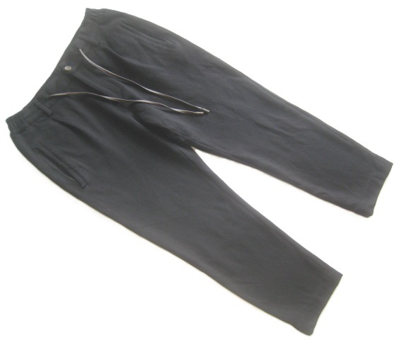 極上4.4万!!ベルナルド ジュスティ BERNARDO GIUSTI*イタリア製 ドローコード入り ストレッチレーヨンスラックス・イージーパンツ 44 S 黒拍卖