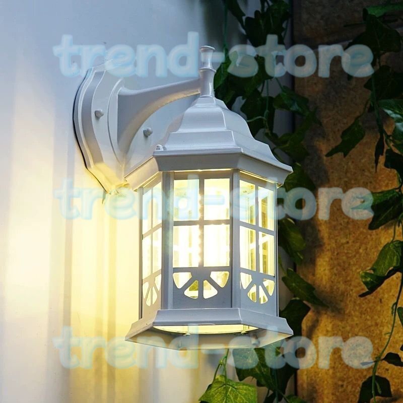 壁掛け照明 E26 110V 北欧 アンティーク ウォールランプ ブラケットライト レトロ風 玄関灯 ポーチライト ホワイト拍卖