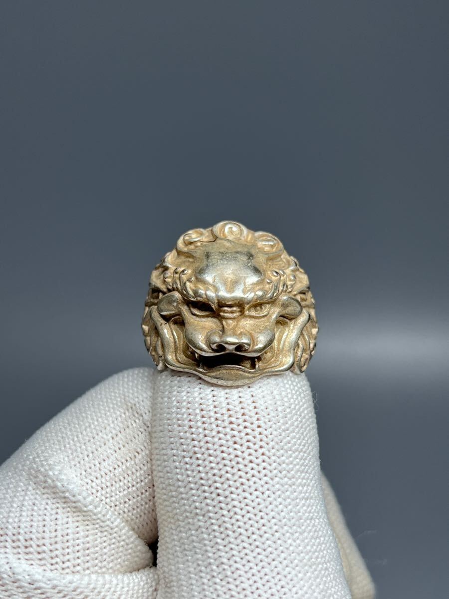 指輪 金属工芸 瑞獣 お守り ヴィンテージ 内径:21mm拍卖