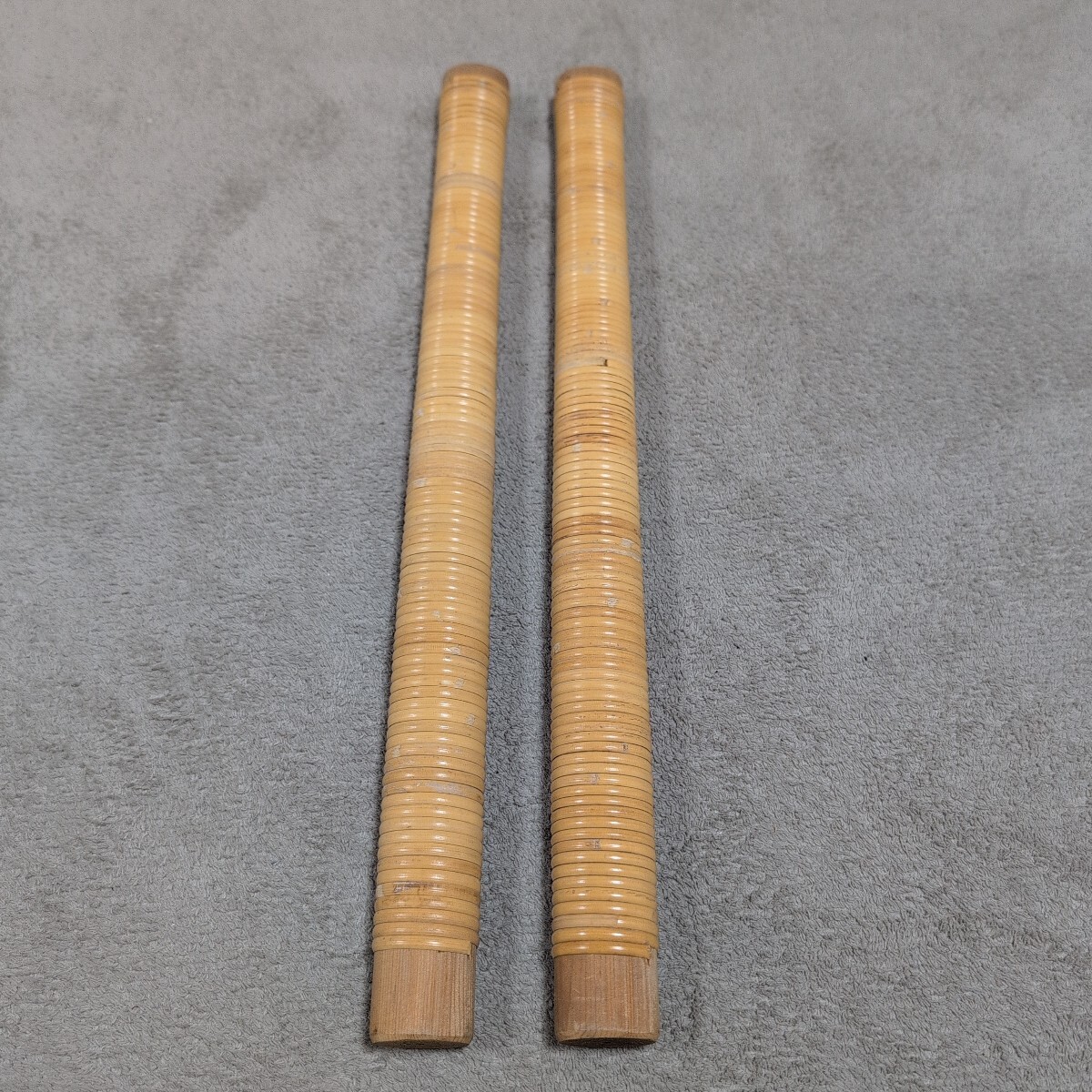 ジャンク品/長期保管品/中古品/メーカー不明/鋸柄420/全籐巻/大きな鋸用/全長約420mm/質量65g/2本セット拍卖