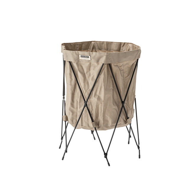 フォールディングバスケット 【ベージュ】 スチール(粉体塗装) ポリエステル拍卖