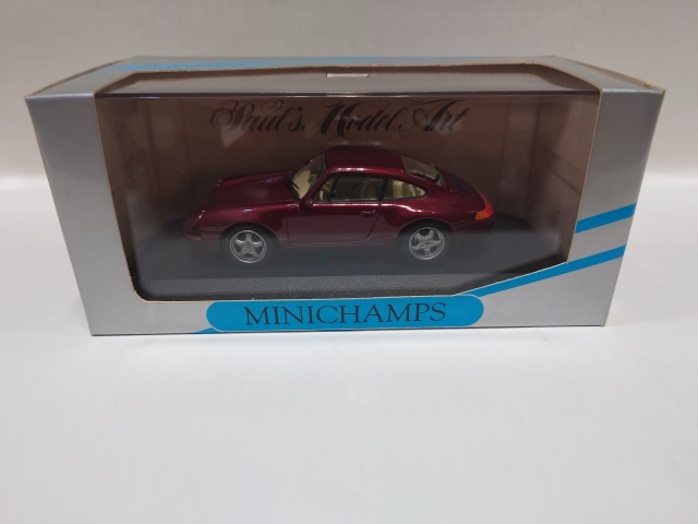 B-1200 中古品◇ミニカー MINICHAMPS ミニチャンプス 1/43 Porsche 911 1994 red met. レッド 銀箱拍卖