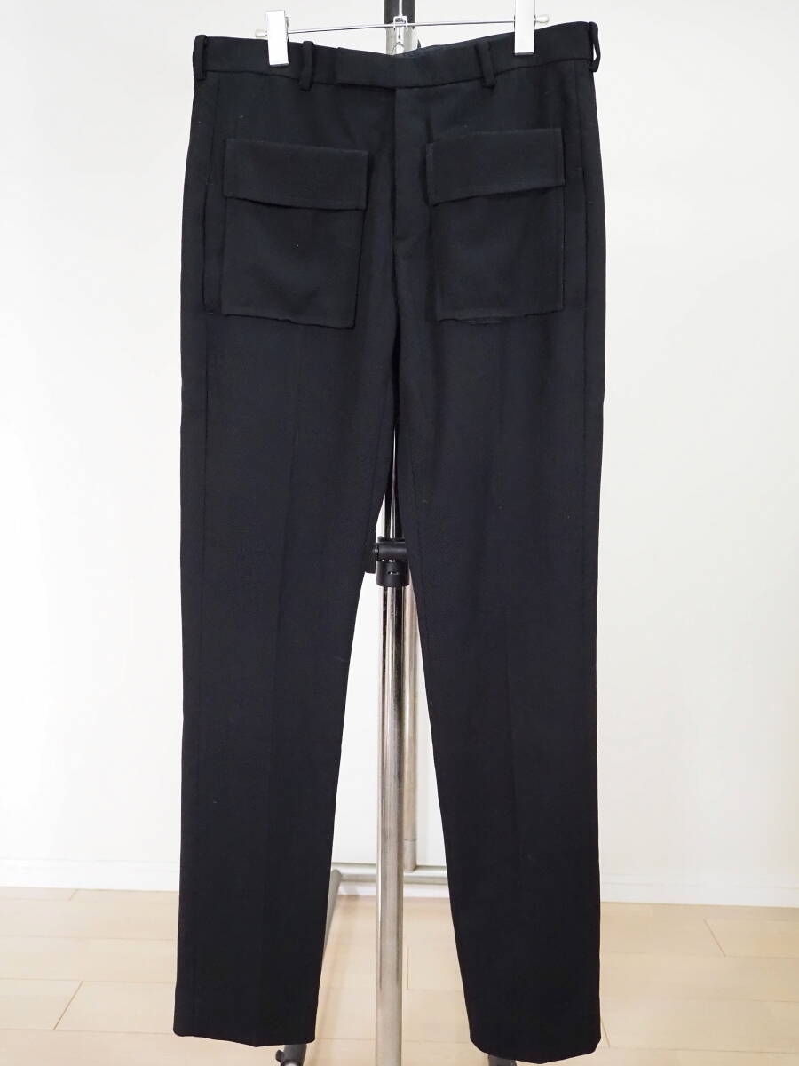 J.W.ANDERSON J.W.アンダーソン 15AWフロントポケットパンツ46黒 ロエベデザイナー拍卖