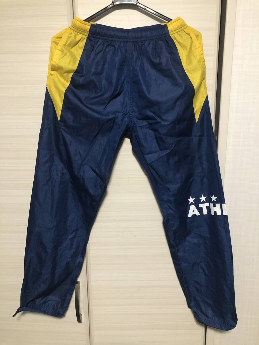 ATHLETA アスレタ ウィンドブレーカー ボトムス ナイロンパンツ 紺 160サイズ(USED) ~サッカー、フットサル、スポーツ、トレーニング~拍卖