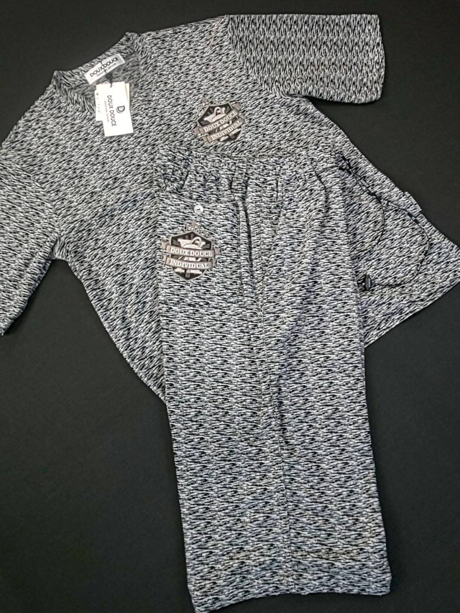 新品 SALE!! 特別価格!! 送料無料 DOUX DOUCE デュークス デューチェ Vネック 半袖 ショートパンツ 上下セット Mサイズ 310808S 拍卖