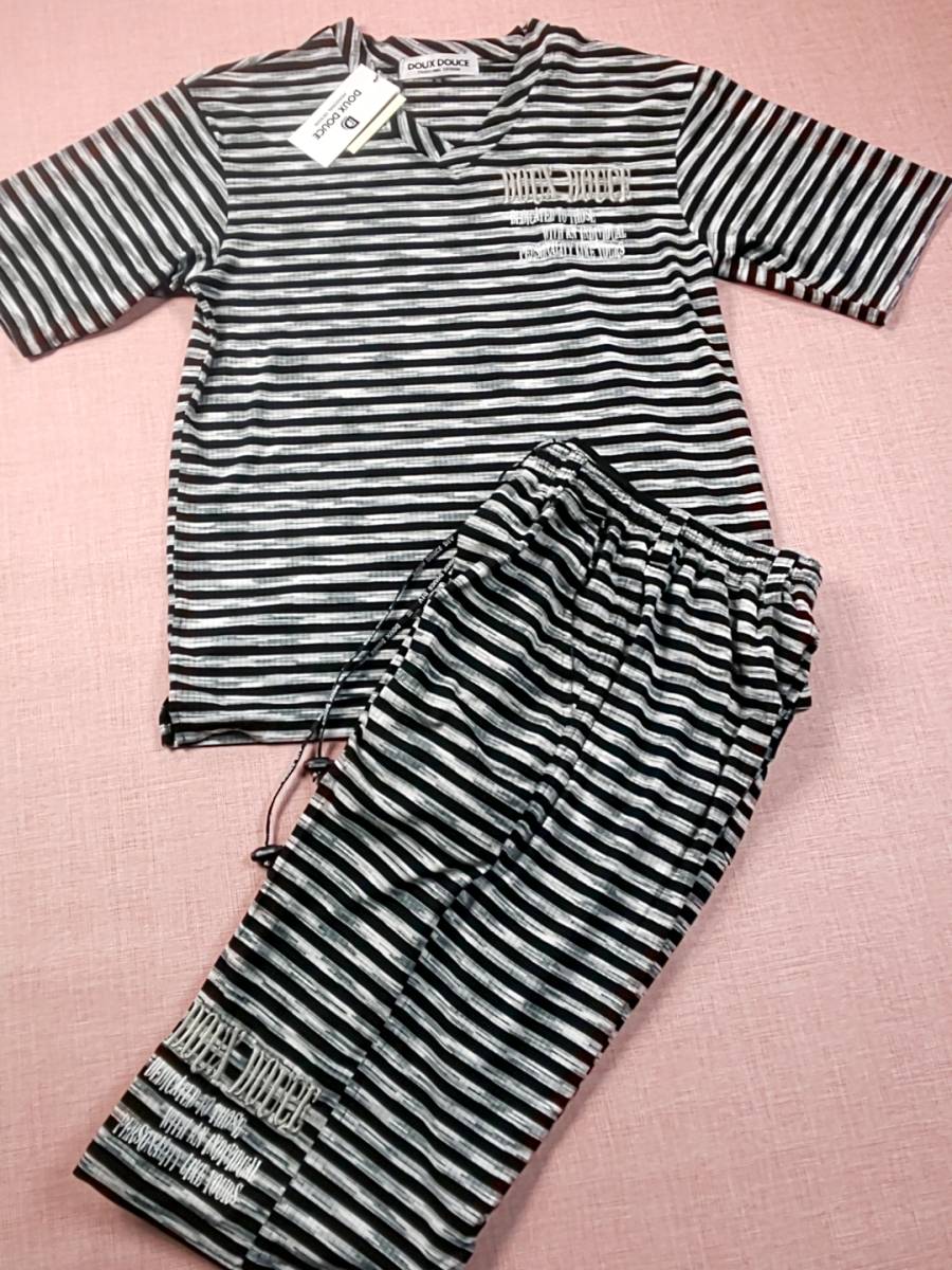 DOUX DOUCE デュークスデューチェ 新品 SALE 特別価格 送料無料 ストレッチ 半袖 ショートパンツ 上下セット Lサイズ ゆったり 311811S-15拍卖