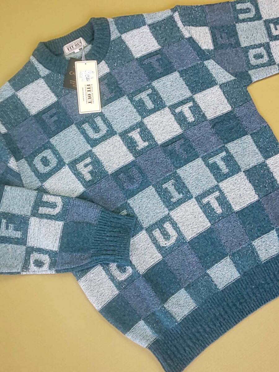 FIT OUT フィットアウト 新品 SALE 50%OFF 半額 送料無料 冬物 クルーセーター LLサイズ ゆったり目 カジュアル ゴルフ 日本製 492001-97拍卖