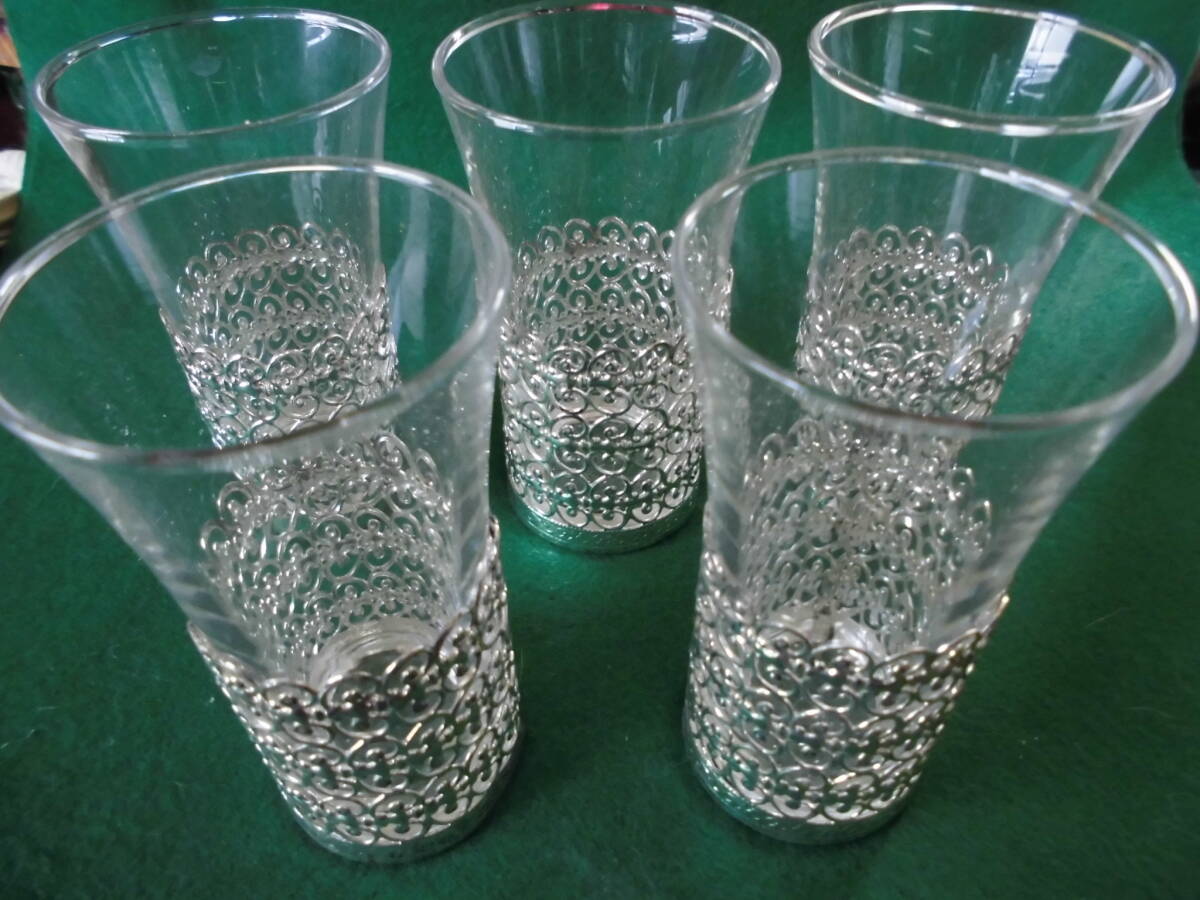 【銀細工】ガラスコップ(5)拍卖