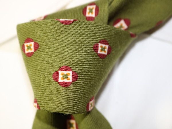 【伊】ls17269/tatiana milano逸品ウール混紡ハンドメイド小紋ネクタイ拍卖