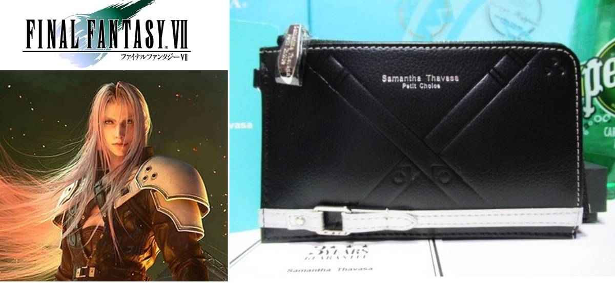 送無 10%引 サマンサタバサ 限定 ファイナルファンタジーVII セフィロス フラグメントケース パスケース ミニ財布 新品 証明書付 FFVII FF7拍卖
