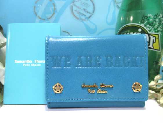 送無 20%引 サマンサタバサ 限定 トイ・ストーリー 4 牛革 マルチケース カード入 ミニ財布 青 新品 証明書 包装付 ディズニー ピクサー拍卖