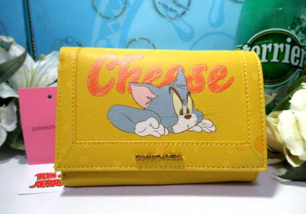 送無 30%引 サマンサベガ 限定 トムとジェリー 口金 三つ折り財布 折財布 ミニ財布 新品 証明書付 トムジェリ サマンサタバサ ユニセックス拍卖