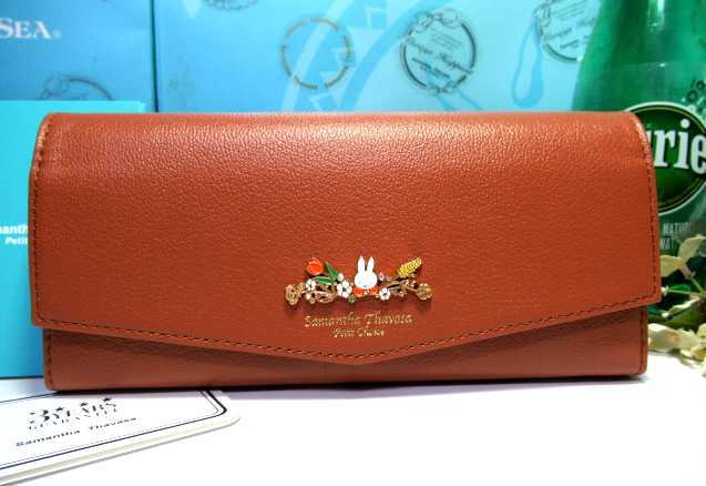 送料無料 33%引 サマンサタバサ 限定 ミッフィー 牛革 かぶせ 長財布 茶 新品 タグ 限定箱 包装付 ディック・ブルーナ 開運 金運 男女兼用拍卖