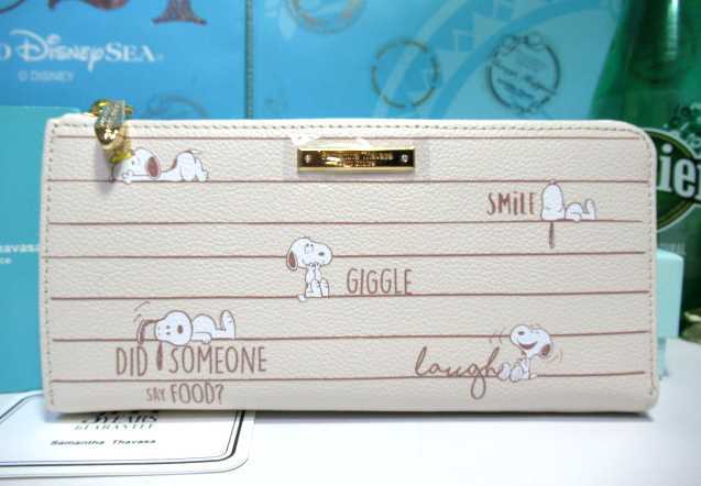 送無料 20%引 サマンサタバサ 限定 牛革 スヌーピー L字ジップ ファスナー 長財布 新品 証明書付 PEANUTS SNOOPY ウッドストック 男女兼用拍卖