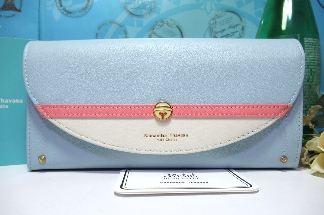 送料無料 サマンサタバサ 限定 ドラえもん 牛革 かぶせ 長財布 新品 証明書 ギフト包装付 藤子・F・不二雄 ドラミちゃん 開運 金運UP拍卖