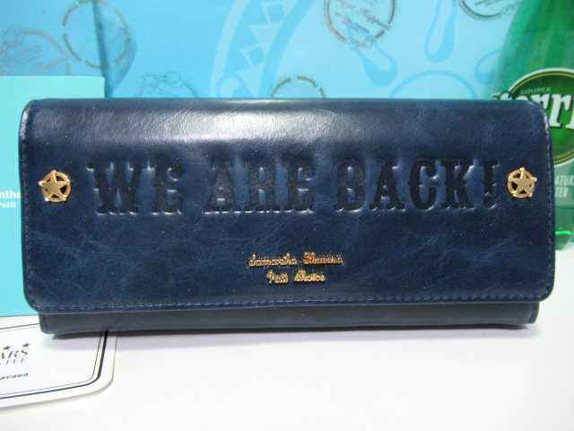 送無料 サマンサタバサ トイストーリー 4 牛革 型押 かぶせ 長財布 ネイビー 新品 証明書 包装付 ディズニー ピクサー ウッディ フォーキー拍卖