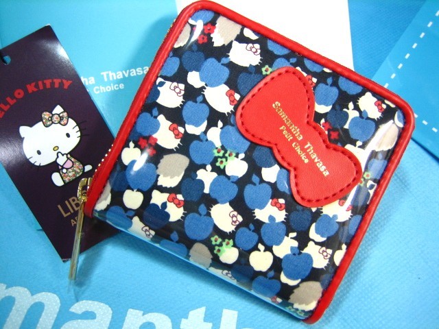 送料無料 55%引 サマンサタバサ リバティ 限定 ハロー キティ コインケース 小銭入れ ミニ財布 青赤 未使用 証明書付 サンリオ マイメロ拍卖