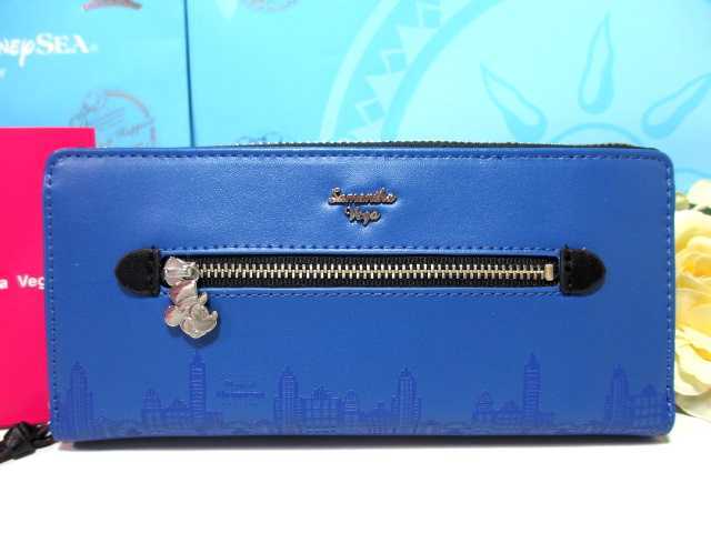 送無 40%引 サマンサベガ ミッキー 生誕 90周年 限定 ラウンドジップ ファスナー 長財布 ブルー 新品 証明書付 ディズニー サマンサタバサ拍卖