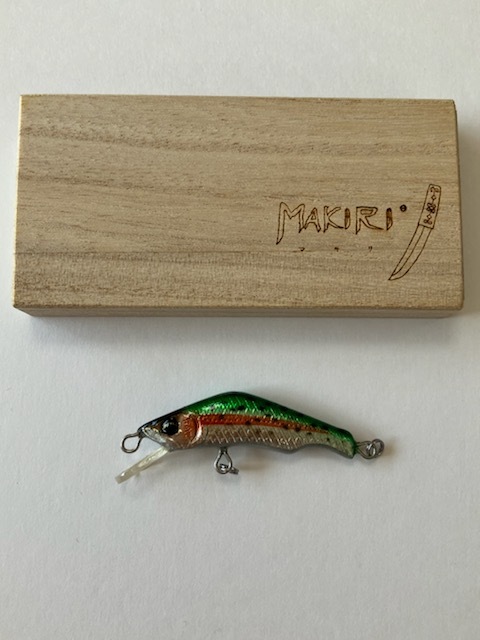 ホンナミ マキリ 44mm 4g S(シンキングモデル)「レインボー」ハンドメイドミノー 未使用品拍卖