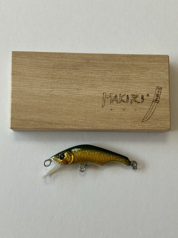 ホンナミ マキリ 44mm 4g S(シンキングモデル)「アユモドキ グリーン」ハンドメイドミノー 未使用品拍卖