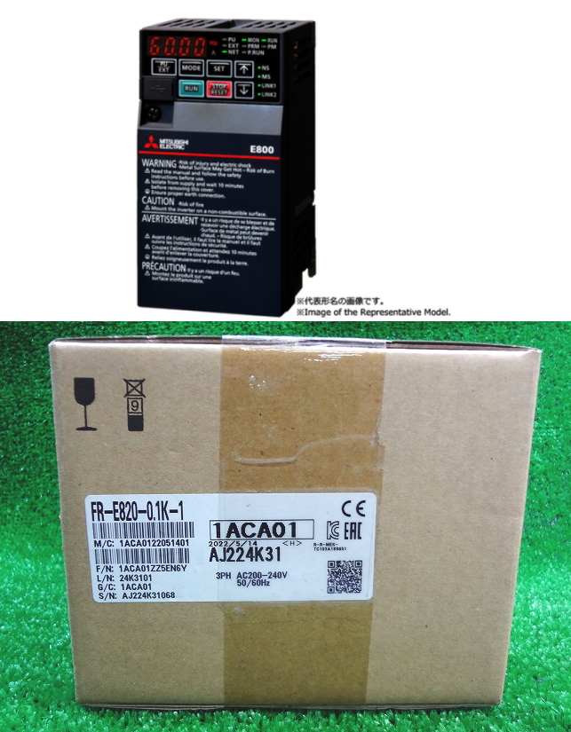 Kのか1145 新品■三菱電機■凡用 インバーター■FR-E820-0.1K-1■FREQROL-E800シリーズ■インバータ■電気部品 電材 産業機器拍卖