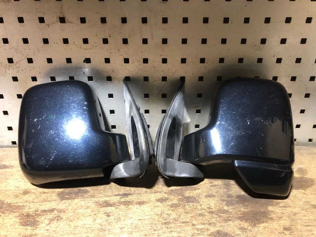 ミラー面動作します。 HM1 HM2 HM3 HM4 HJ1 HJ2 バモス ホビオ 後期 左右 ドアミラー アンダーミラー 可倒式 B92P ナイトホークブラックP☆拍卖