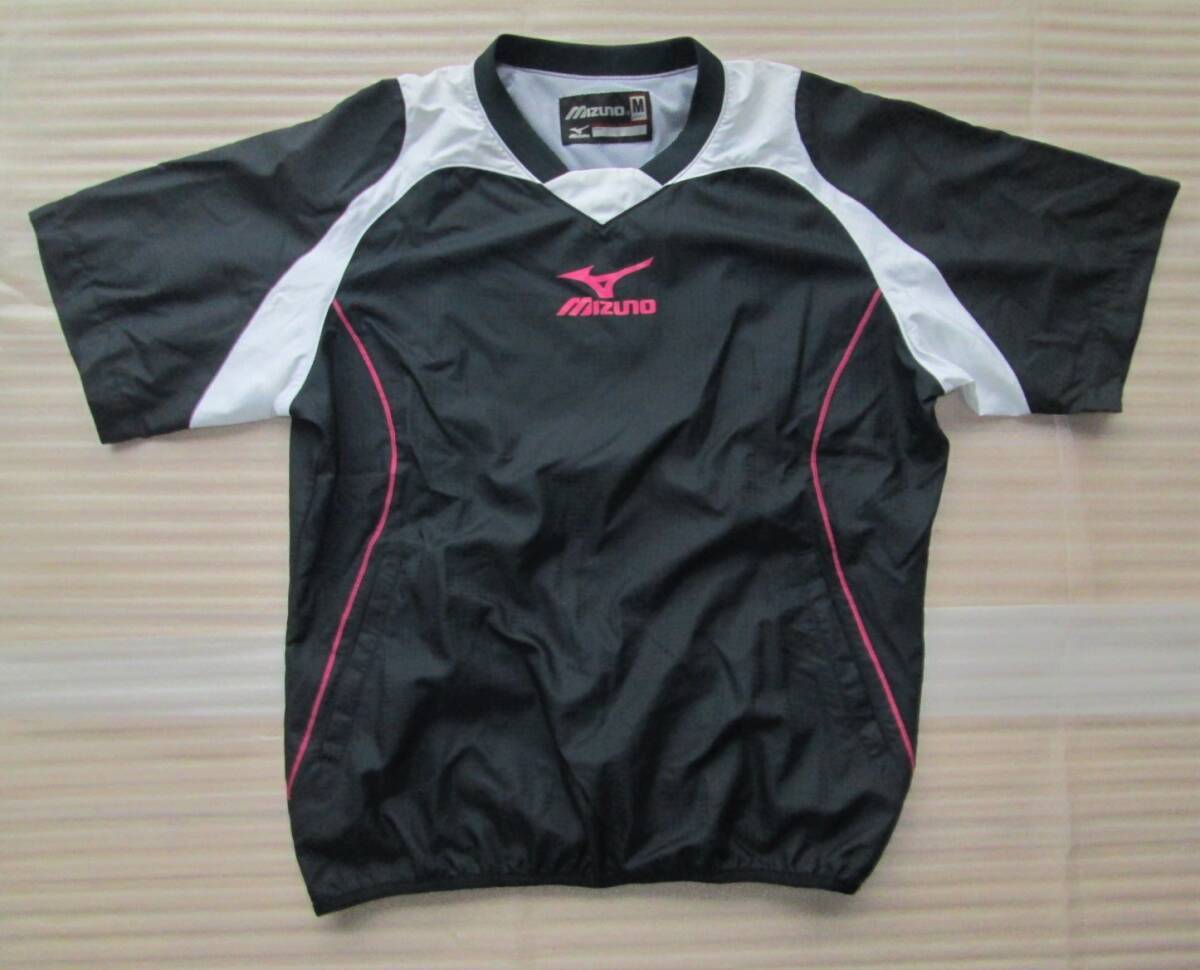 【未使用 】MIZUNO ミズノ ◆ Mサイズ 野球専用ピステ 裏地メッシュ ナイロン ウィンドブレーカー 黒 防寒 防風 送料230円OK! 拍卖
