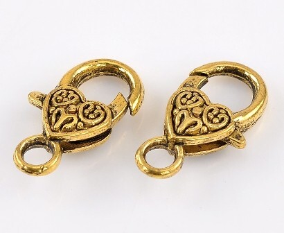 メタルクラスプ「カニカンナスカン」(アンティークゴールドカラー)留金具ハンドメイド副資材(1個入)/26mm×14mm拍卖