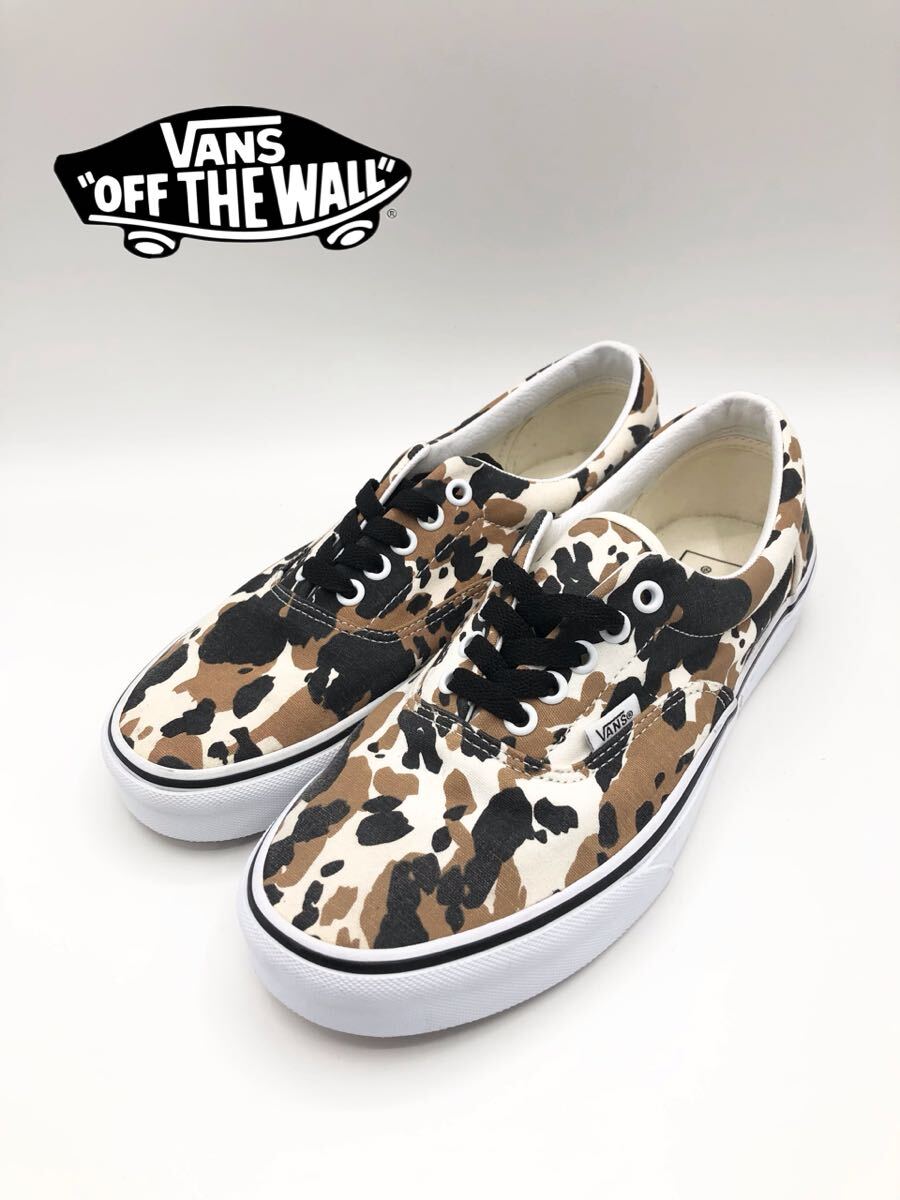 【未使用品】 VANS バンズ エラ デザート カモフラ スケート シューズ スニーカー 茶 黒 ベージュ サイズ26cm 箱無し 751505拍卖