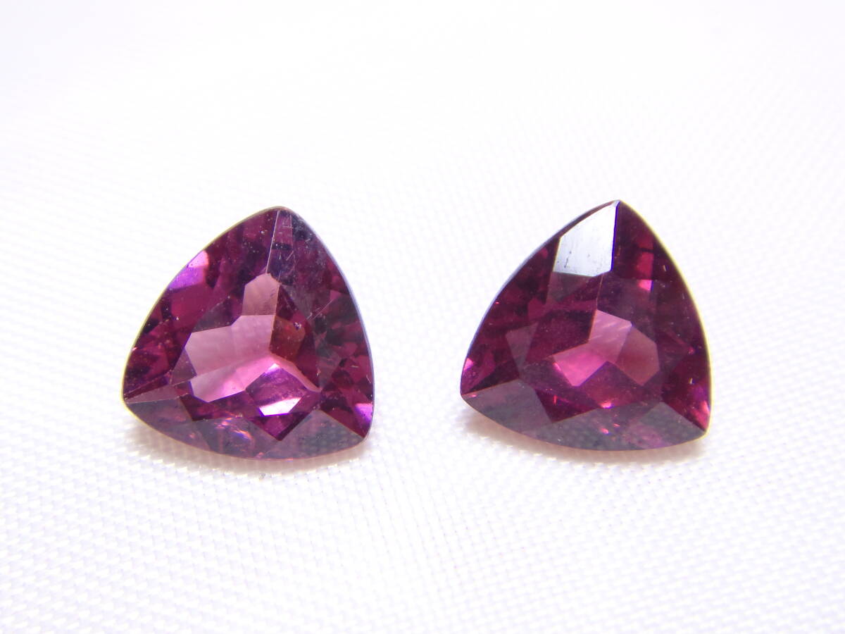 天然石 宝石! ロードライトガーネット ルース ペアセット 約2.9ct 未使用品 ヴィンテージ オーダー用・コレクション等に! I070拍卖