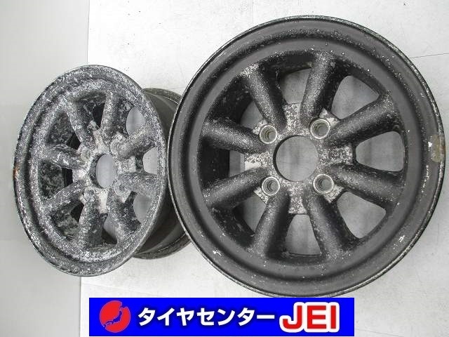 14インチ ワタナベ 6.5J+15 114.3 旧車 当時物 中古アルミホイール【2本セット】送料無料(A14-5218)拍卖