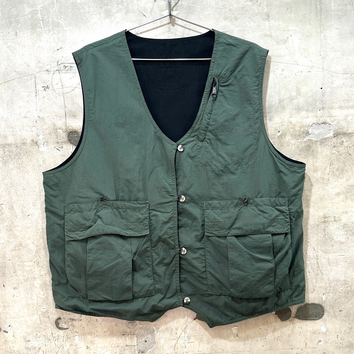 US古着RAIL RIDERS レイルライダース リバーシブルベスト アウトドア拍卖