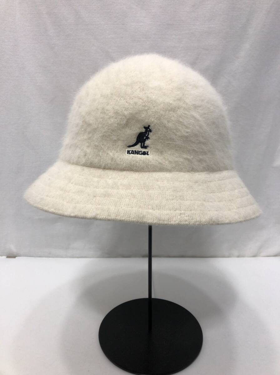 KANGOL ベルハット L ホワイト アンゴラ混 帽子 バケットハット メトロハット カンゴール D8拍卖