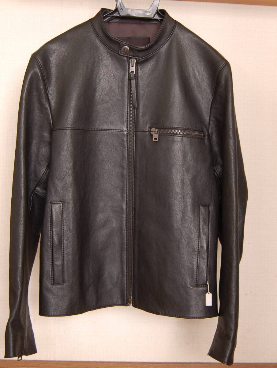 (未使用) COACH ライダースジャケット 黒色 羊革 Mサイズ拍卖