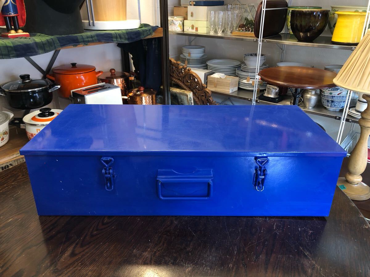 G0291★ おそらく ツールボックス 道具箱 工具箱 道具入れ DIY インテリア 横幅68 × 奥行き31 ×高さ17.5 ブルー 拍卖