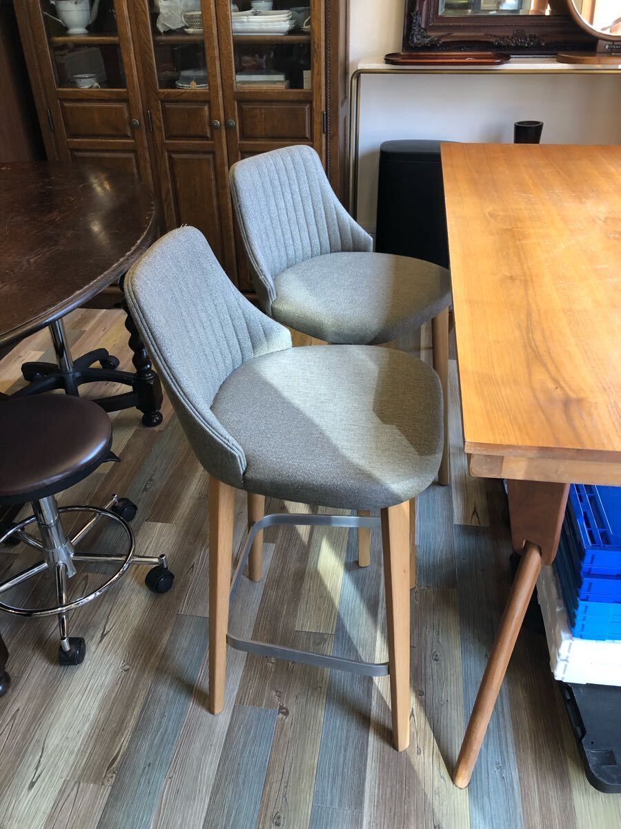 G0241★カウンターチェア 二脚セット 横幅43 × 奥行き38 × 高さ90 SH64 椅子 イス インテリア 家具 オシャレ拍卖