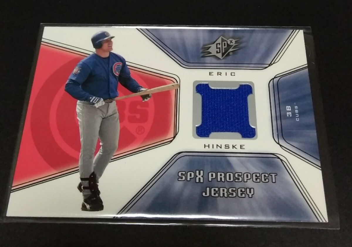 MLB 2001年upper deck SPX エリック・ヒンスキー(カブス) ジャージーカード! No,131。 ERIC HINSKE JERSEY RC ルーキーカード拍卖