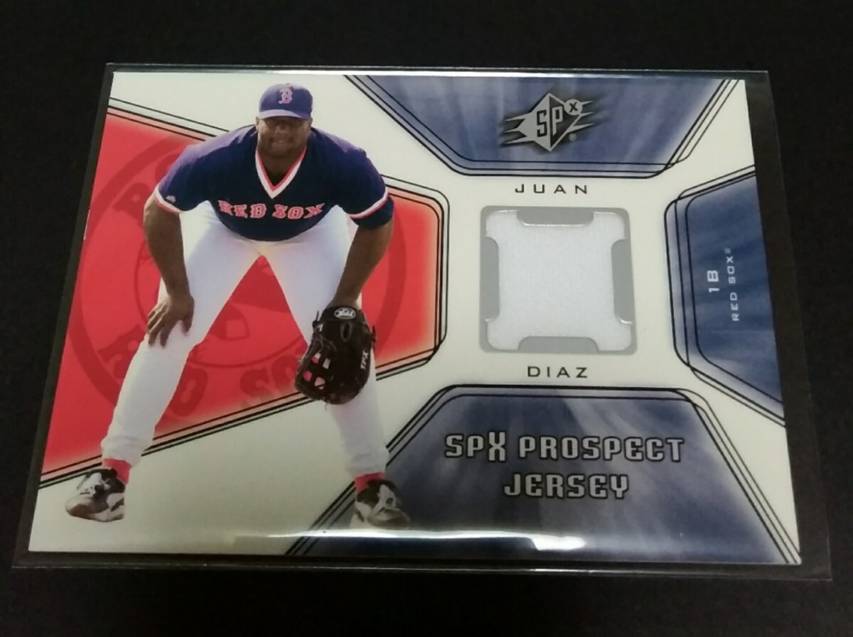 MLB 2001年upper deck SPX フアン・ディアス(レッドソックス) ジャージーカード! No,123。 JUAN DIAZ JERSEY RC ルーキーカード拍卖