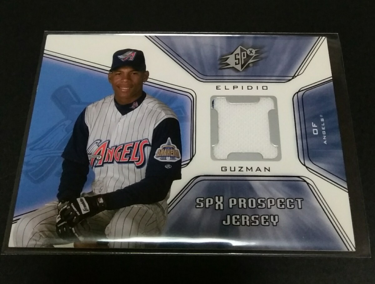 MLB 2001年upper deck SPX エルピディオ・グズマン(エンゼルス) ジャージーカード! No,129。 ELPIDEO GUZMAN JERSEY RC ルーキーカード拍卖